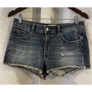 Victoria's Secret PINK Womens Cut Off Denim Shorts Jean Size 8 Y2K Hot Pants